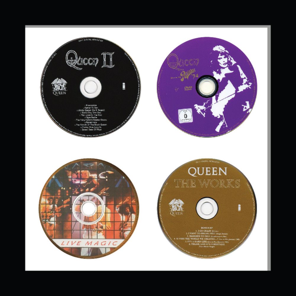 Kwik Picture Framing Ltd 7 Inches Vinyl Record Frame For 4x Records Music Memorabilia Frame - Black Frame