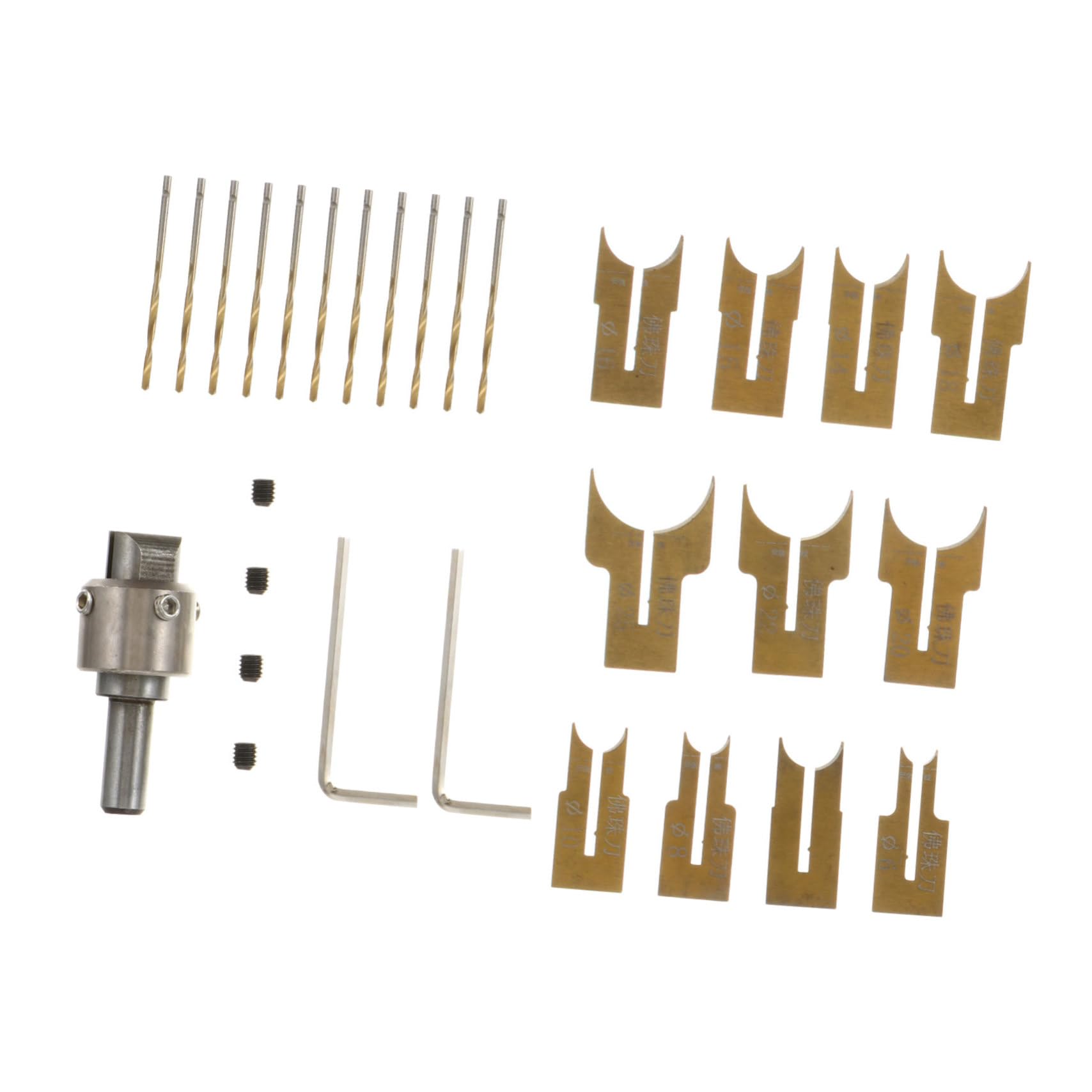 Juego de 24 Brocas para Anillos de Madera de Acero de Precisión | Manualidades y Bricolaje Diy, Fabricación de Joyas, Kit de Herramientas para Trabajar la Madera