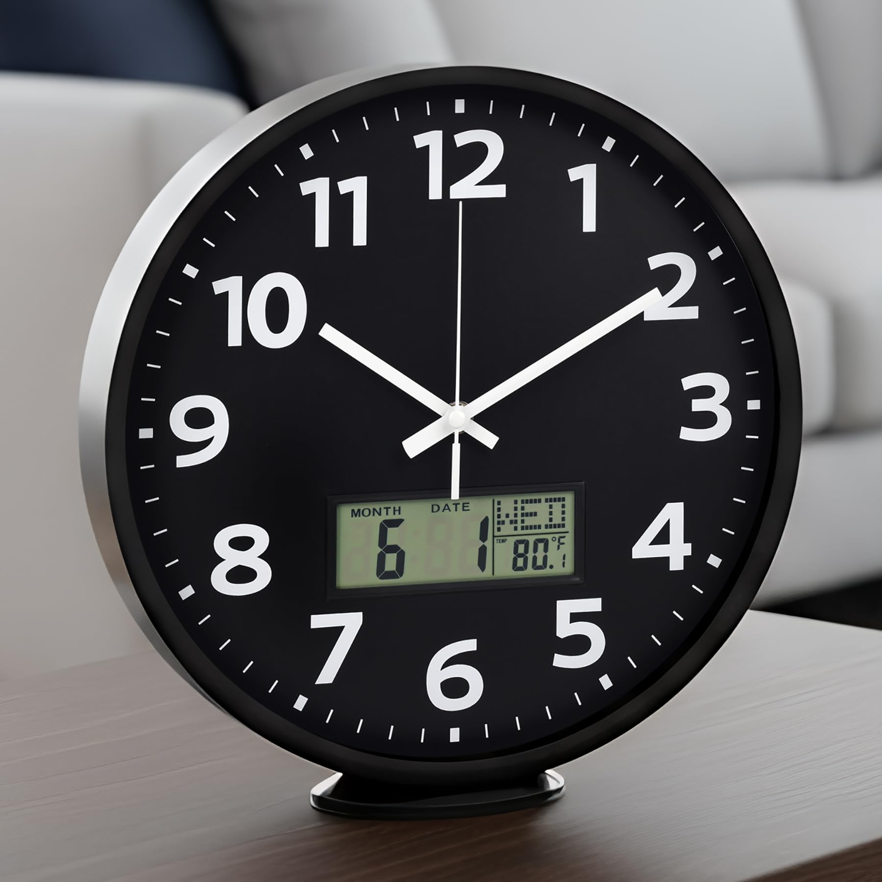 インテリア時計 Flow Timer - Midnight Black Amazon.com: zyzamay 12 Inch Modern Black Indoor/Outdoor Wall Clock