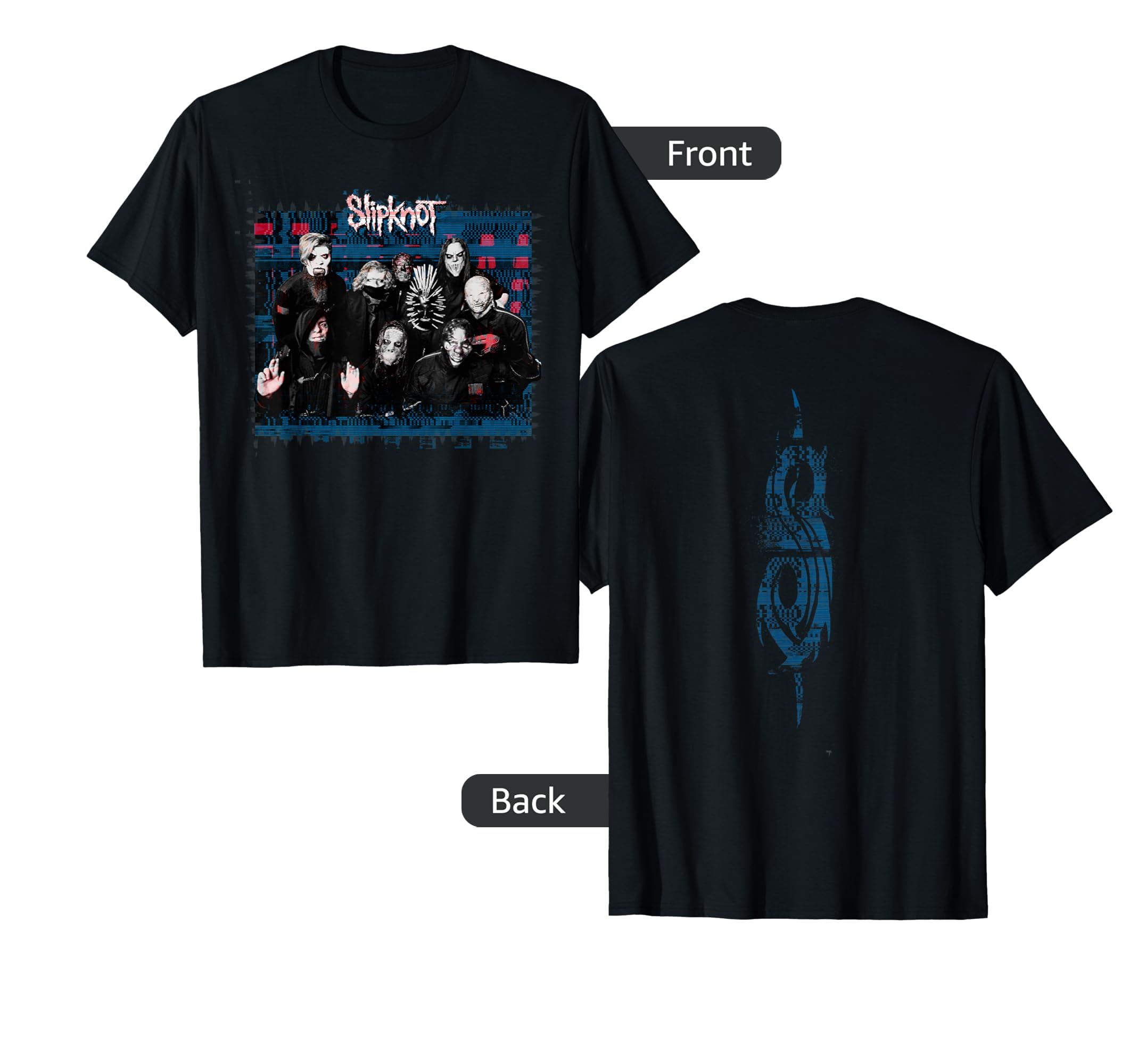 Slipknot Official We are Not Your Kind Blue Glitch T-Shirt