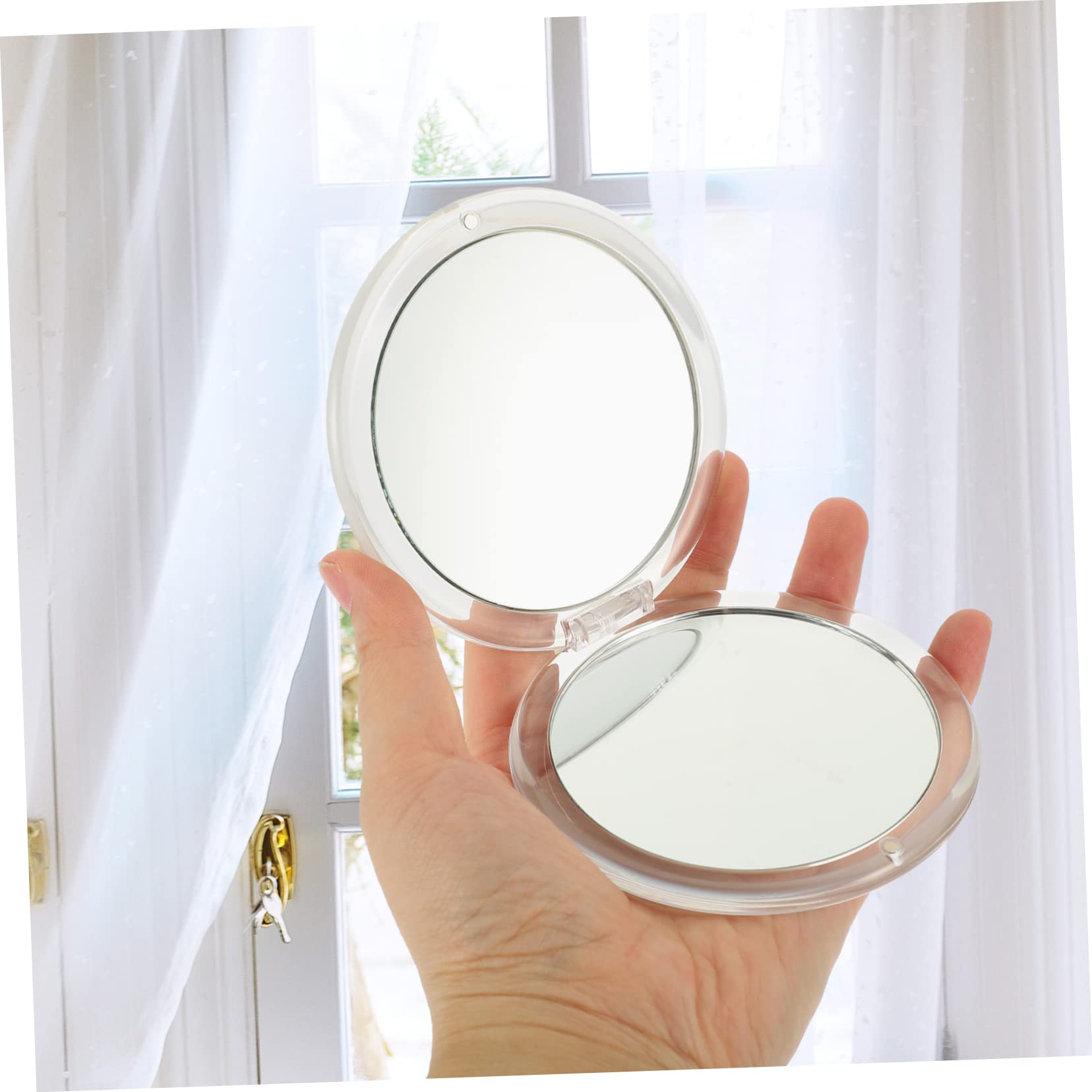 Healeved 3 Specchietti Da Trucco Da Viaggio Compatti Ingranditori 10x Portatili Resistenti Facili Da Aprire E Chiudere Per Donne