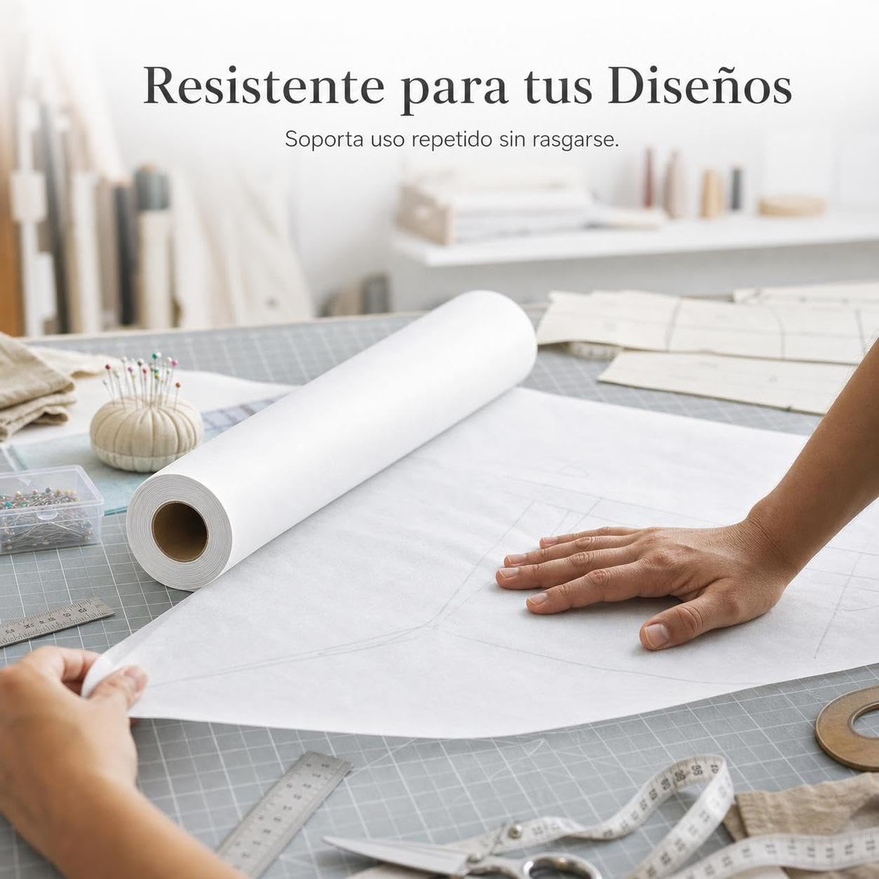 Papel Patronaje Semitransparente 45 g/m², 45g 1.2 * 10M | Papel 45 gramaje - diseños - confección prendas - semitransparente - ial para patrones costura - para atelier