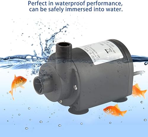 Miniatura 2 de Nofaner Bombas de estanque de jardín de agua, CC 6-24 V, fuente de acuario sin escobillas, bomba de agua sumergible solar para estanque, acuario,