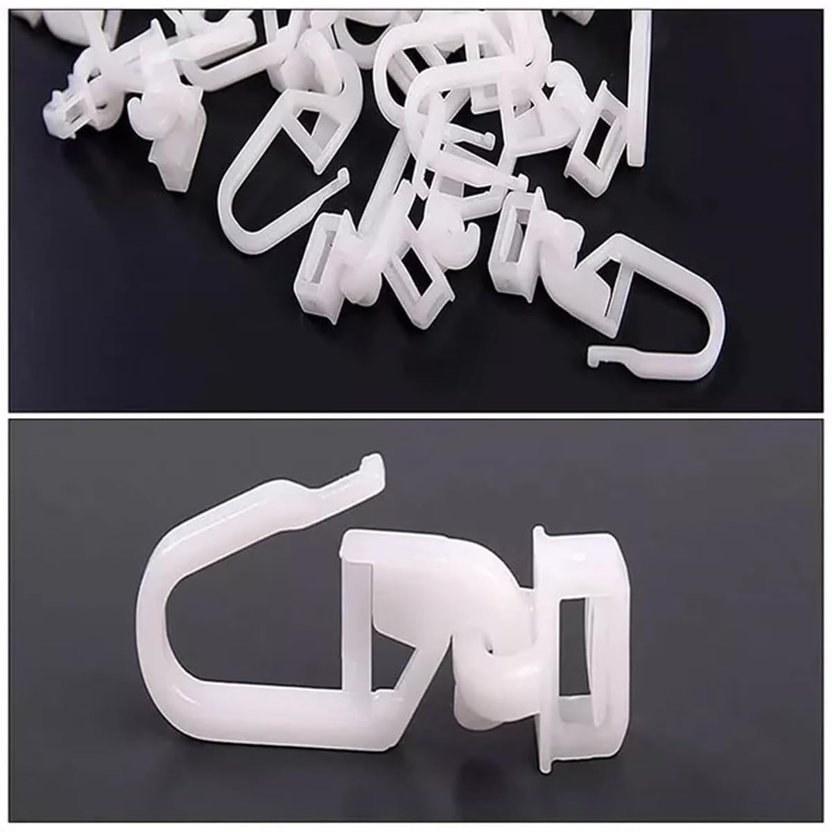 Crochets de Rideaux pour Rail Arrière de Camion Compatible DAF106 Volvo Man Iveco Lot de 50