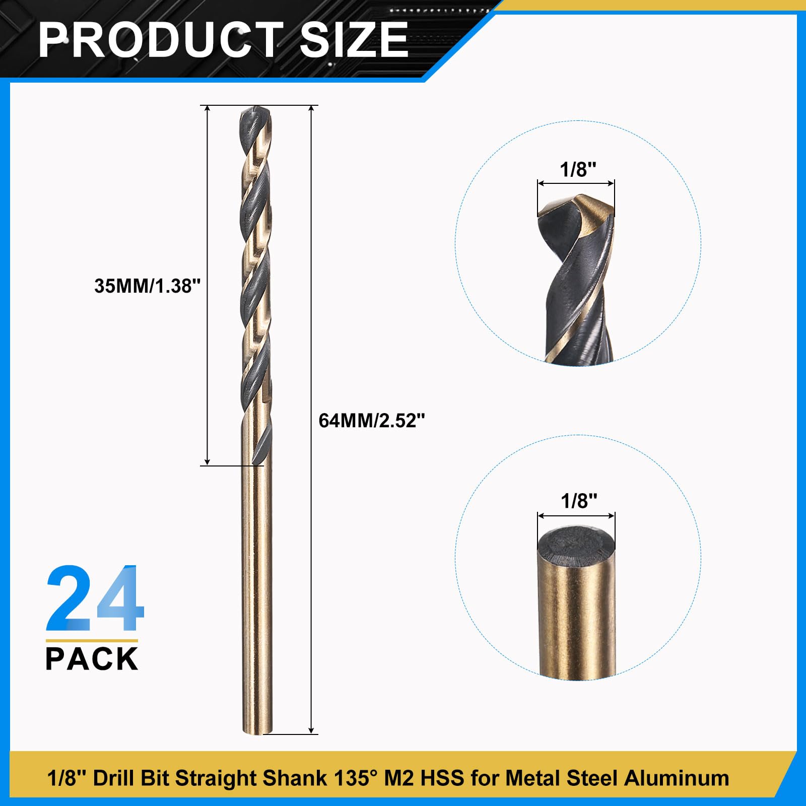 PATIKIL 3.2mm Drill Bit 1/8" - Image 2