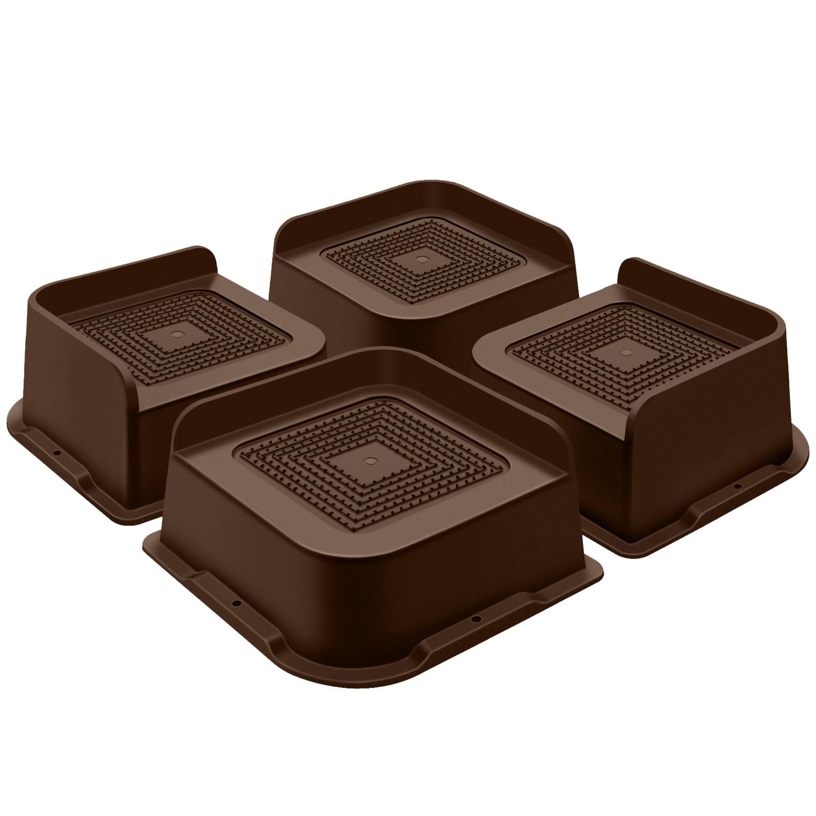 Bed Risers 2 Inch Heavy Duty, Furniture Risers for Bed Desk Table Sofa Couch,Oversized Bed Lifts Risers,Support up to 5000 Lbs(4 Pack Brown)