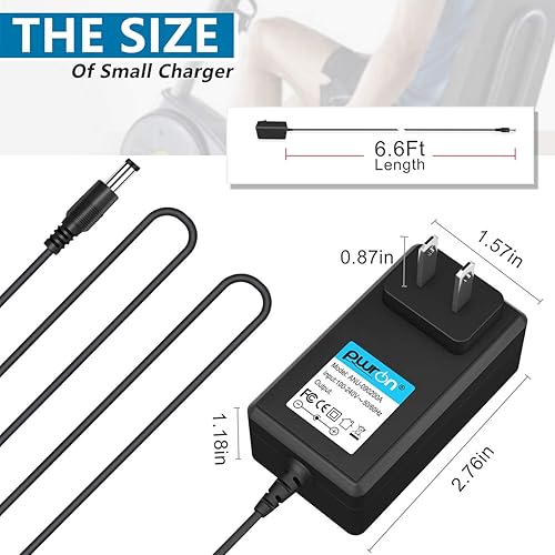 Miniatura 3 de PwrON Cargador adaptador de CA de 12 V 2 A CC compatible con Life Fitness X1 X3 X5 X8 GO Console Fitness Gear 810E 820E 830E Máquina elíptica