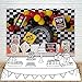 Car Racing Themed Backdrop Photography 7x5ft Fast One Smash Cake Backdrop for 1st Birthday Boy Vinyl Photography Background Racing Car Banner for One Year Old Picture Photoshoot