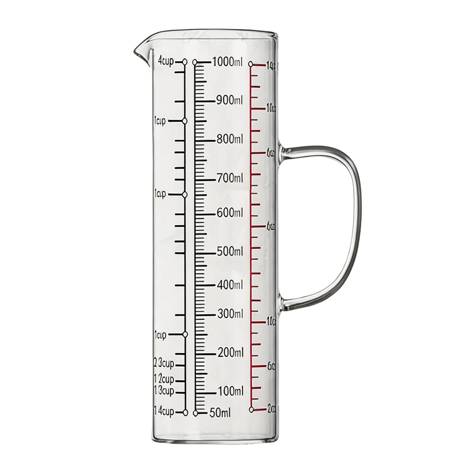 Buxuaaaa Sturdy Glass Measuring Cup Accurate Markings Kitchen Baking Essential Home Baking Essential Equipments