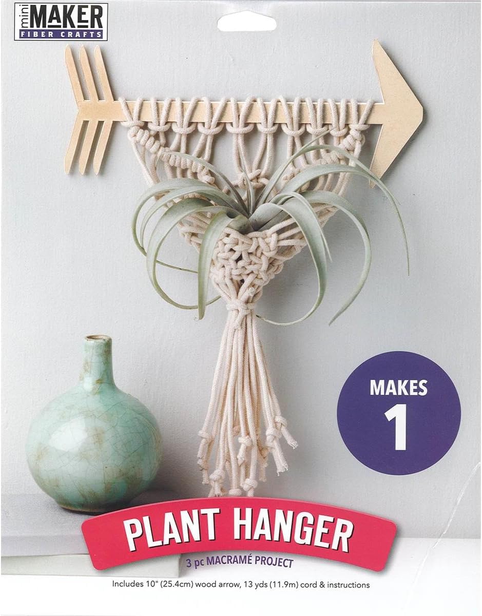 Leisure Arts Mini Maker Macrame Kit, Natural