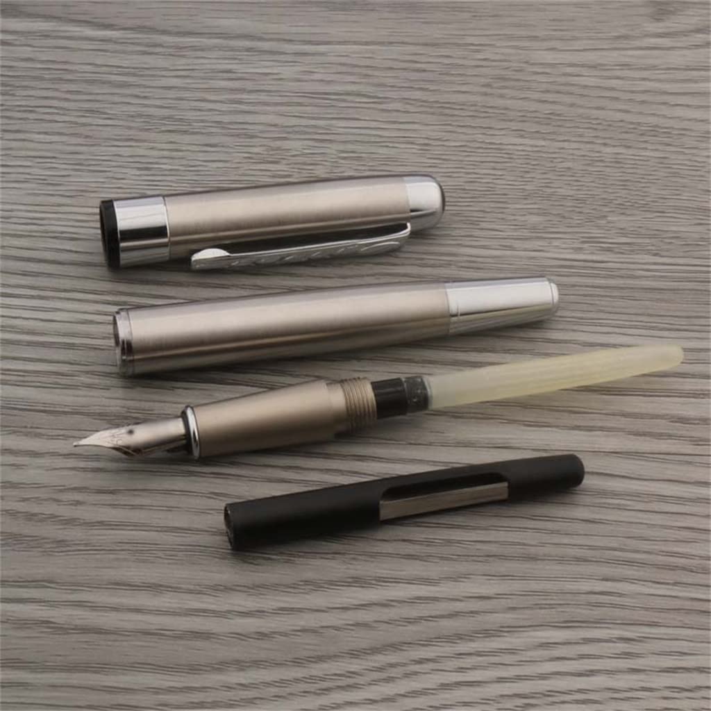 Stylo plume encre en acier inoxydable pour fournitures scolaires de bureau