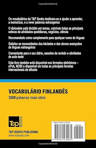 Vocabulário Português-Finlandês - 3000 palavras mais úteis (European Portuguese Collection) (Portugu