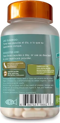 Miniatura 3 de Zinc de alta calidad de Betel Natural – 50 mg por porción – 90 cápsulas