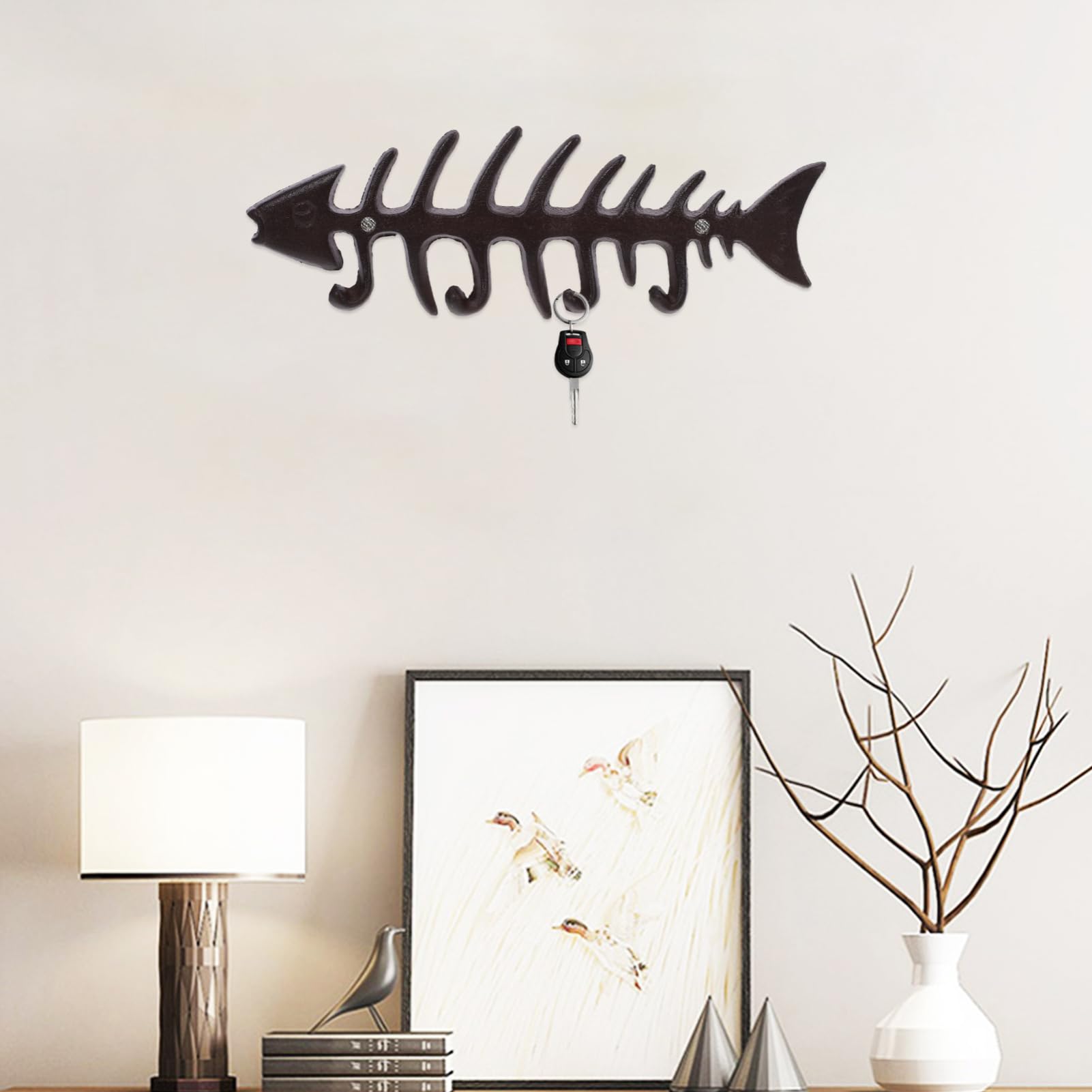 Toddmomy Crochet Décoratif Fonte de Poisson pour Jardinières et Nourrisseurs à Oiseaux Accrochez Vos Plantes et Pots avec Élégance