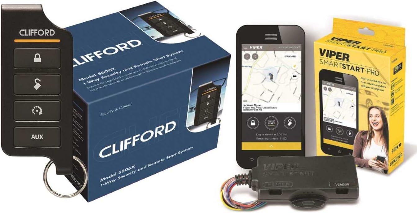 Clifford 5606X 1 Way Vehicle Alarm and Remote Start System