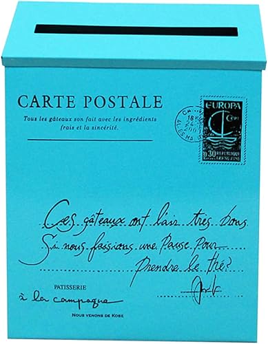 Homoyoyo Caja de buzón Contenedor Decoración de pared Buzón de bloqueo Buzón de pared para el hogar Buzón de sugerencia exterior Buzón de