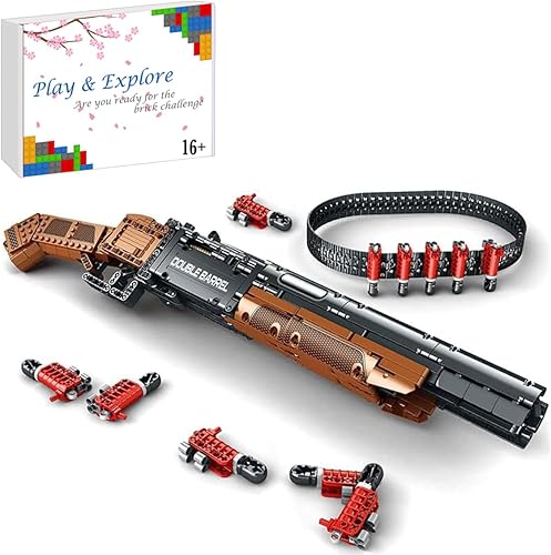 Bloque de construcción de armas, más de 1006 piezas, kit de modelo de lanzador de disparo cargado manualmente, kit de construcción de arma militar