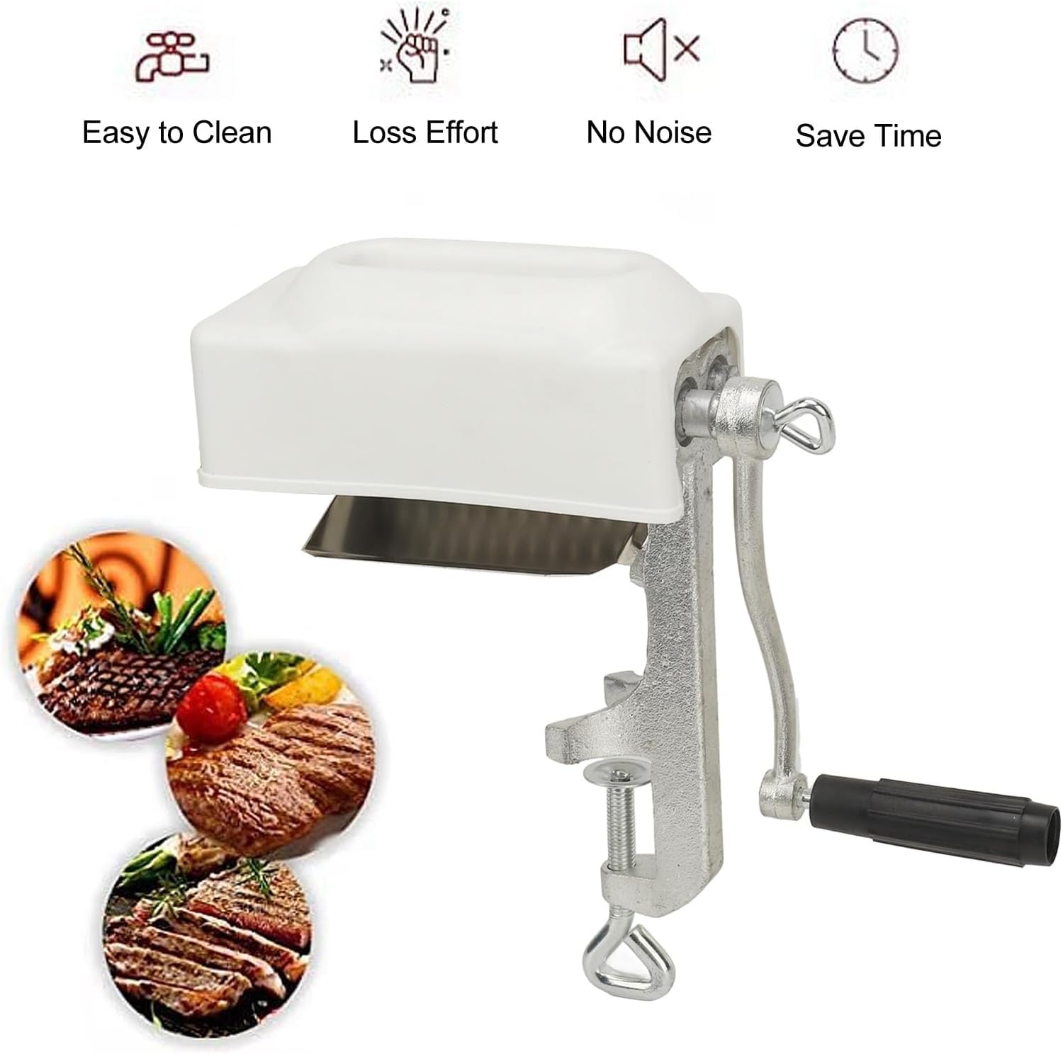 Fleischklopfer, kommerzielles Steak-Abflachwerkzeug, geräuscharm, leicht zu reinigen für Steak, Schweinefleisch und Lamm