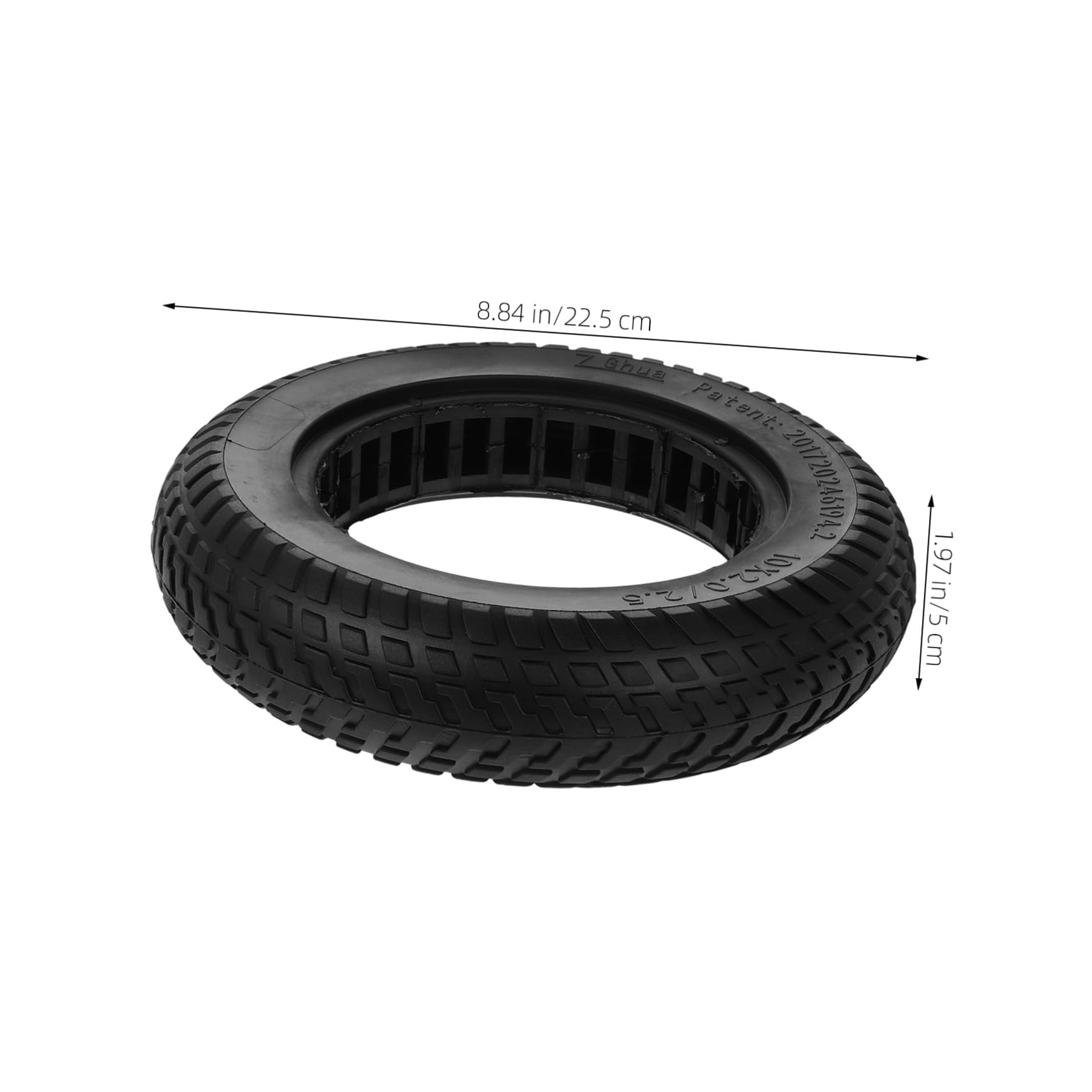 Pneu de Trottinette Électrique Pneu Plein Anti-crevaison Caoutchouc Alvéolé Absorbant les Chocs pour Trottinette Polyvalente