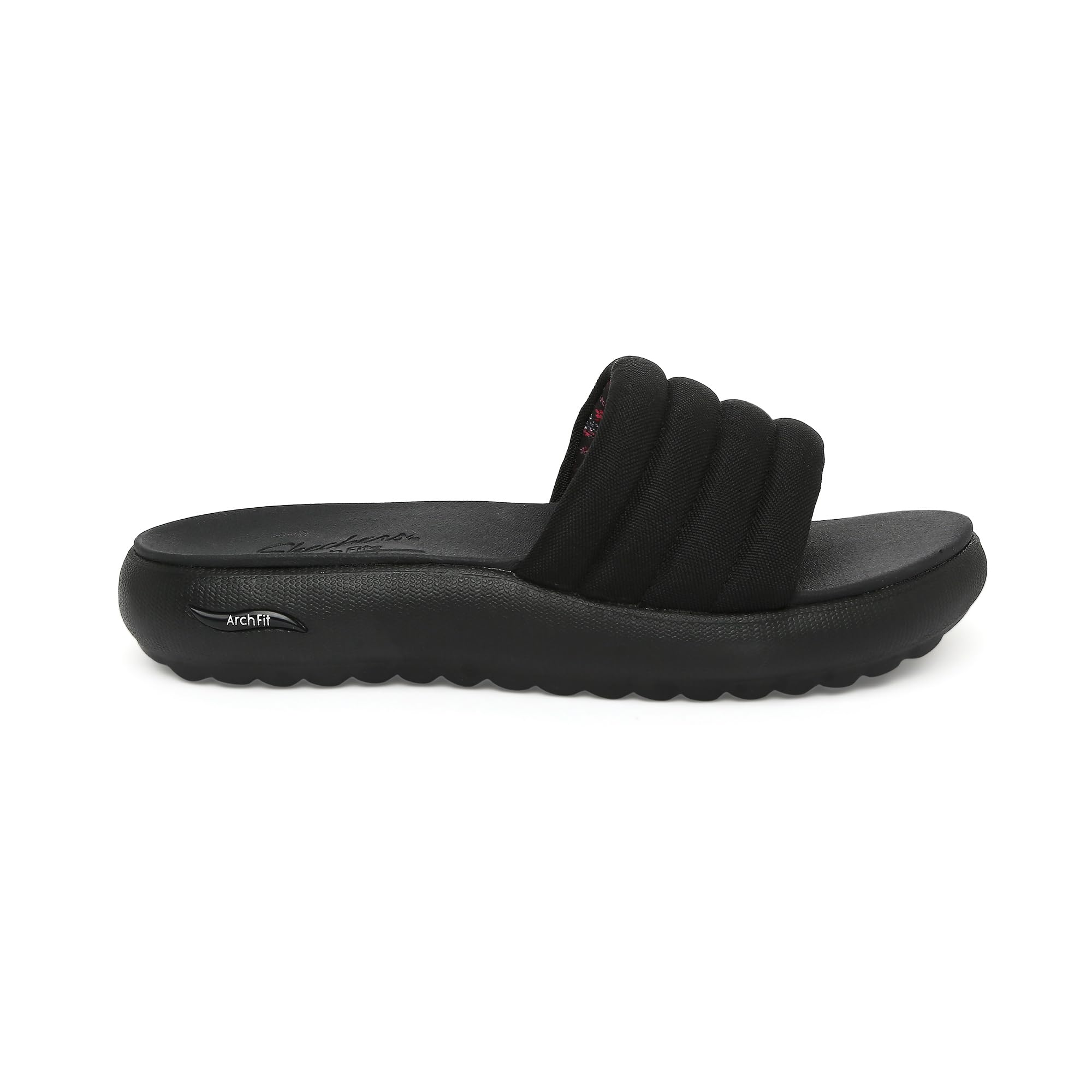 Skechers Womens Arch Fit Cloud Casual Slides Vegan Synthetic Puffered Upper Black - 7 UK (119782) (B0BXDJSVG7) Amazon Price History, Amazon Price Tracker