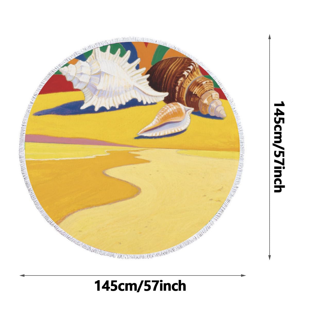 1/2PACK 145 cm Conch Microfibra Asciutto a Secco rapido a Secco da Spiaggia, Asciugamano Senza Sabbia, Assorbente per Spiaggia, Viaggi, Campeggio, Palestra