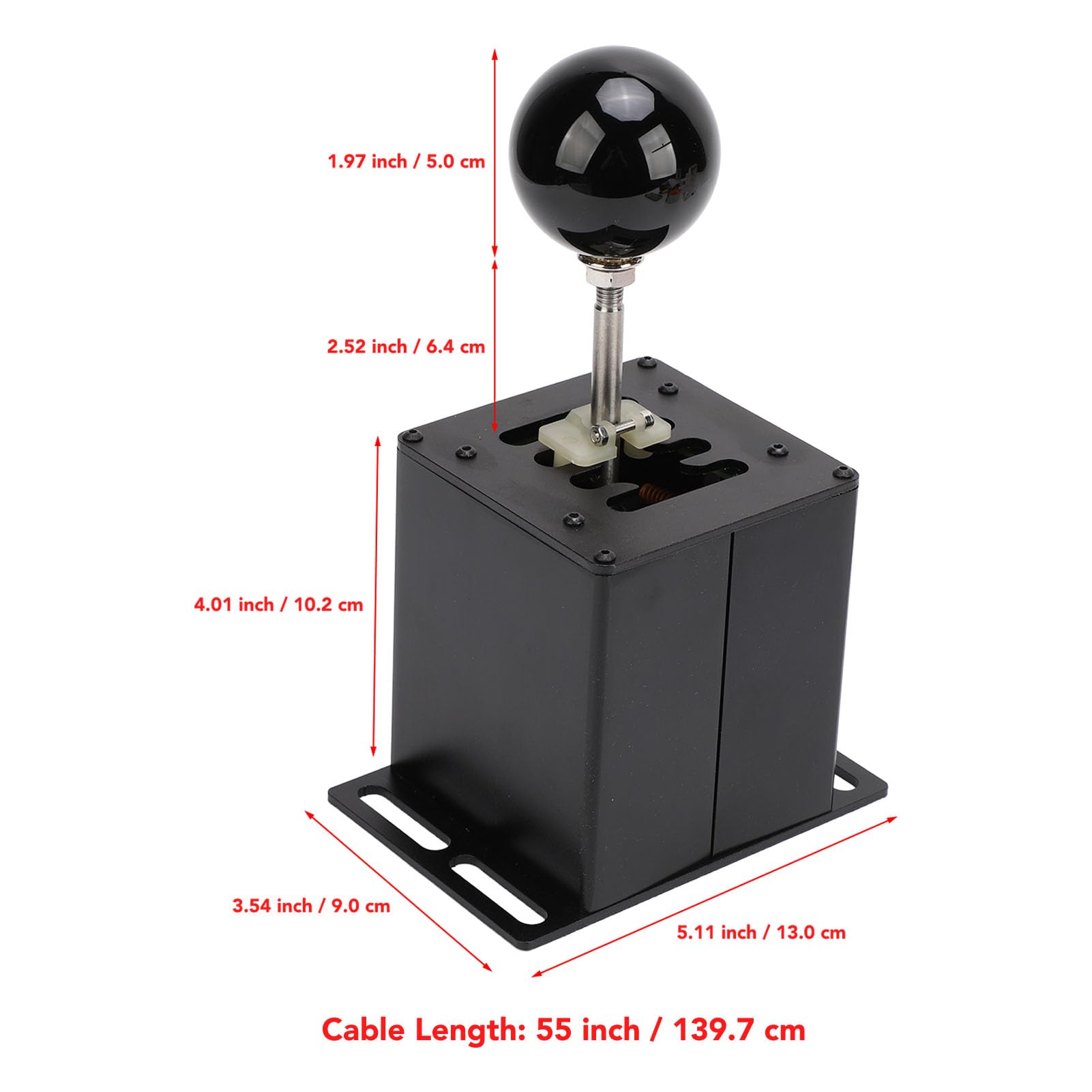 Drfeify Dźwignia Zmiany Biegów H, Dźwignia Zmiany Biegów ze Stopu Aluminium USB Simulator 7 Plus R Ręczna Skrzynia, Symulatora Gier Wyścigowych Typu Plug and Play na PC dla G29 G27 G25 G920 dla