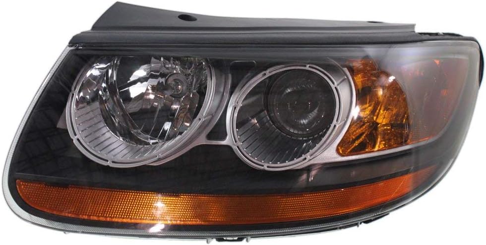 Garage-Pro Driver and Passenger Side Headlight for Hyundai Santa Fe 2007-2008 Halogen with bulbs Fits GLS, Limited & SE, Built Up to 07/11/07, 2 Plug Replaces # 921010W050, 921020W050