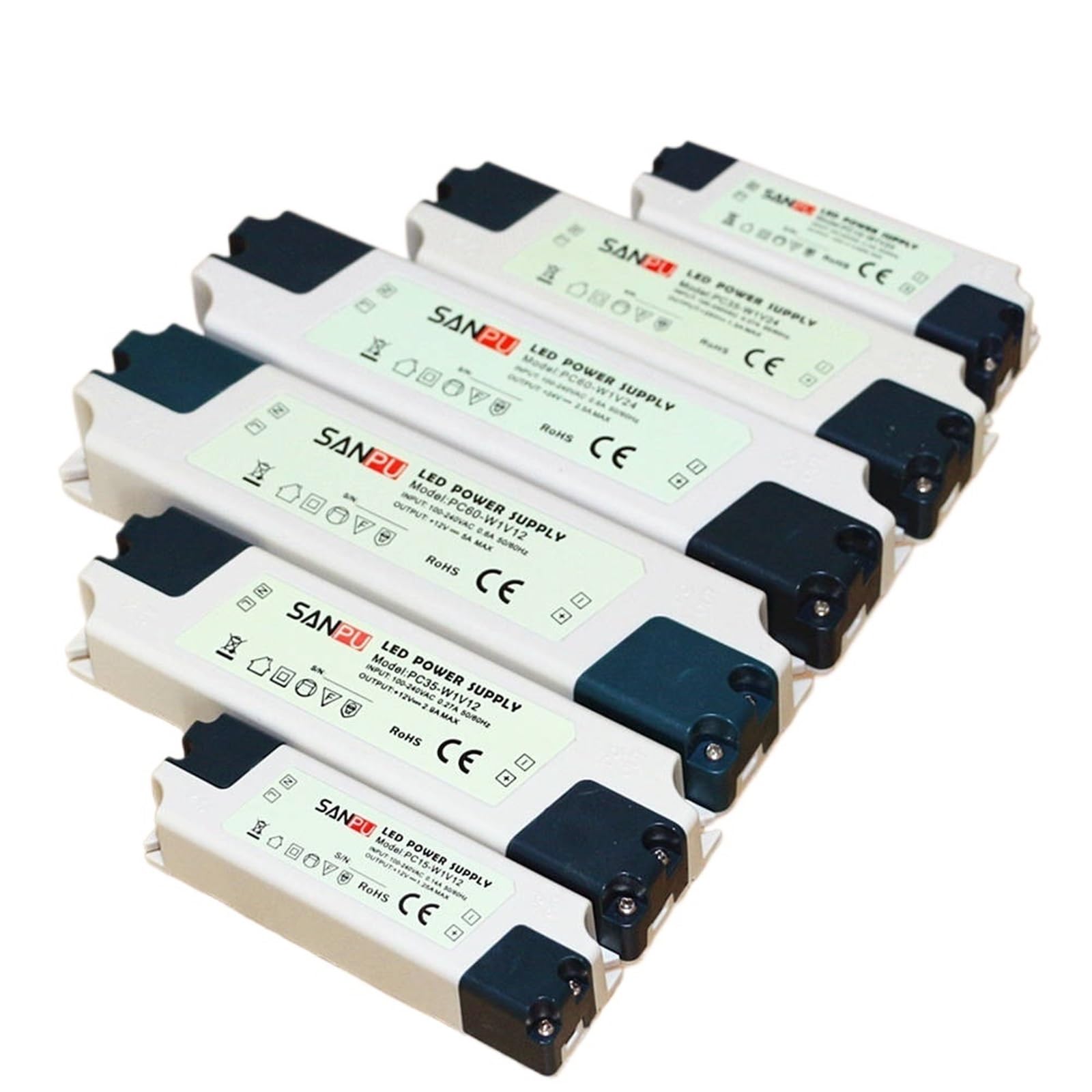 FCARUMIQP 110V - 220V to 12V 24V LED Driver 15W 35W 60W Adapter SMD 3528 5050 Strip Switching Power Supply(24V 35W)