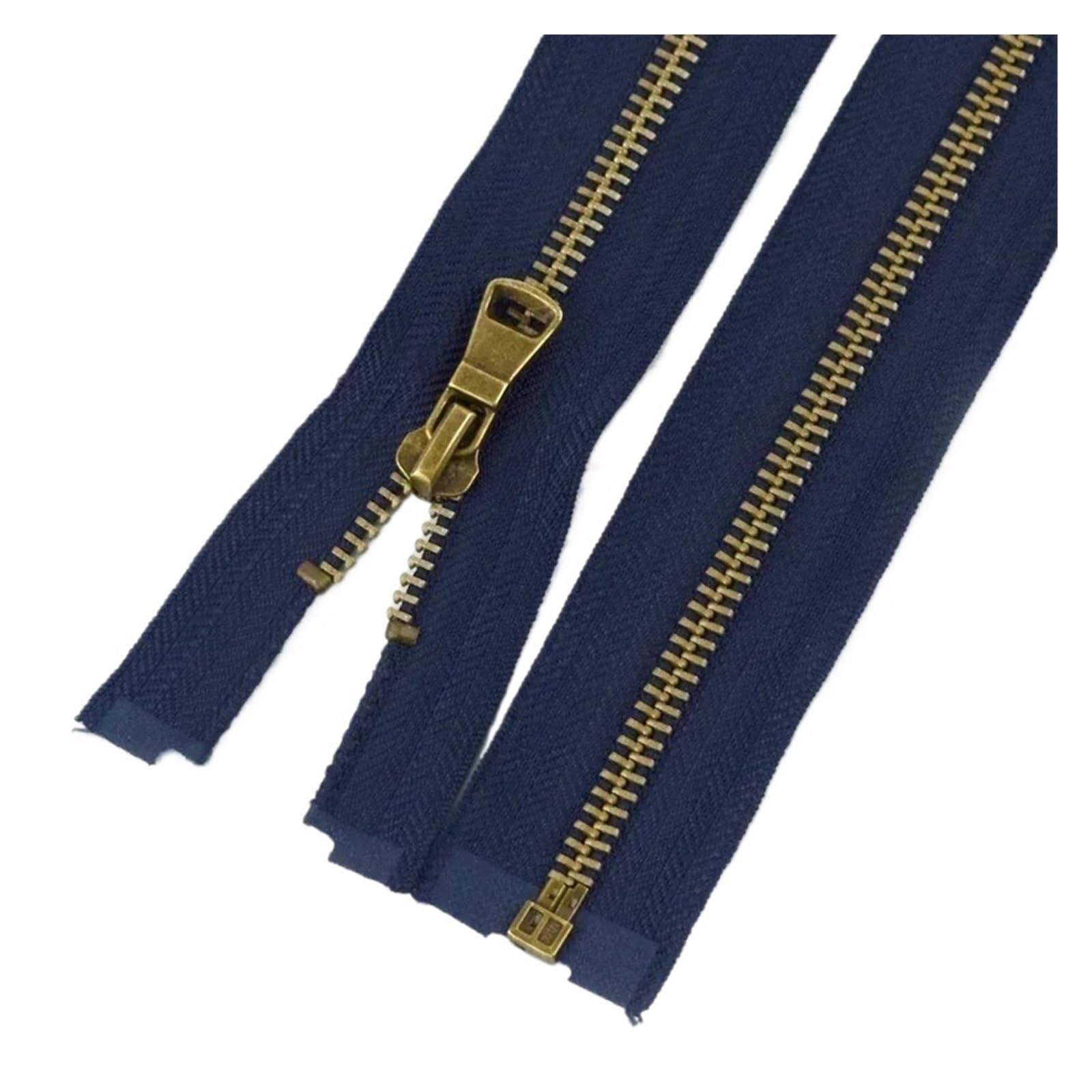2/5 Pz 5#40/50/60/70/80 Cm Cerniere In Metallo for Cucire Scarpe Giacca Borse Con Cerniera Chiusure Kit Di Riparazione Accessori Abbigliamento Fai Da Te(NavyBlue,No5-50cm5Pcs)