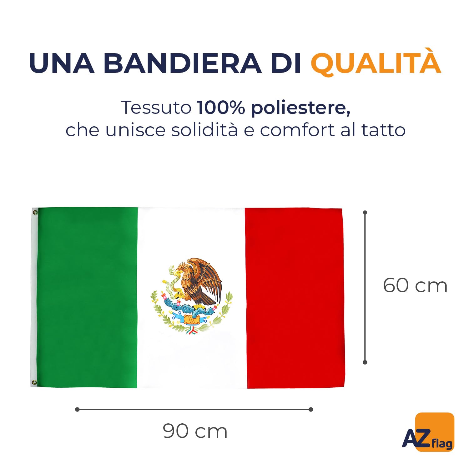 AZ FLAG Bandiera Messico 90x60cm per Esterno - FindTheDeal