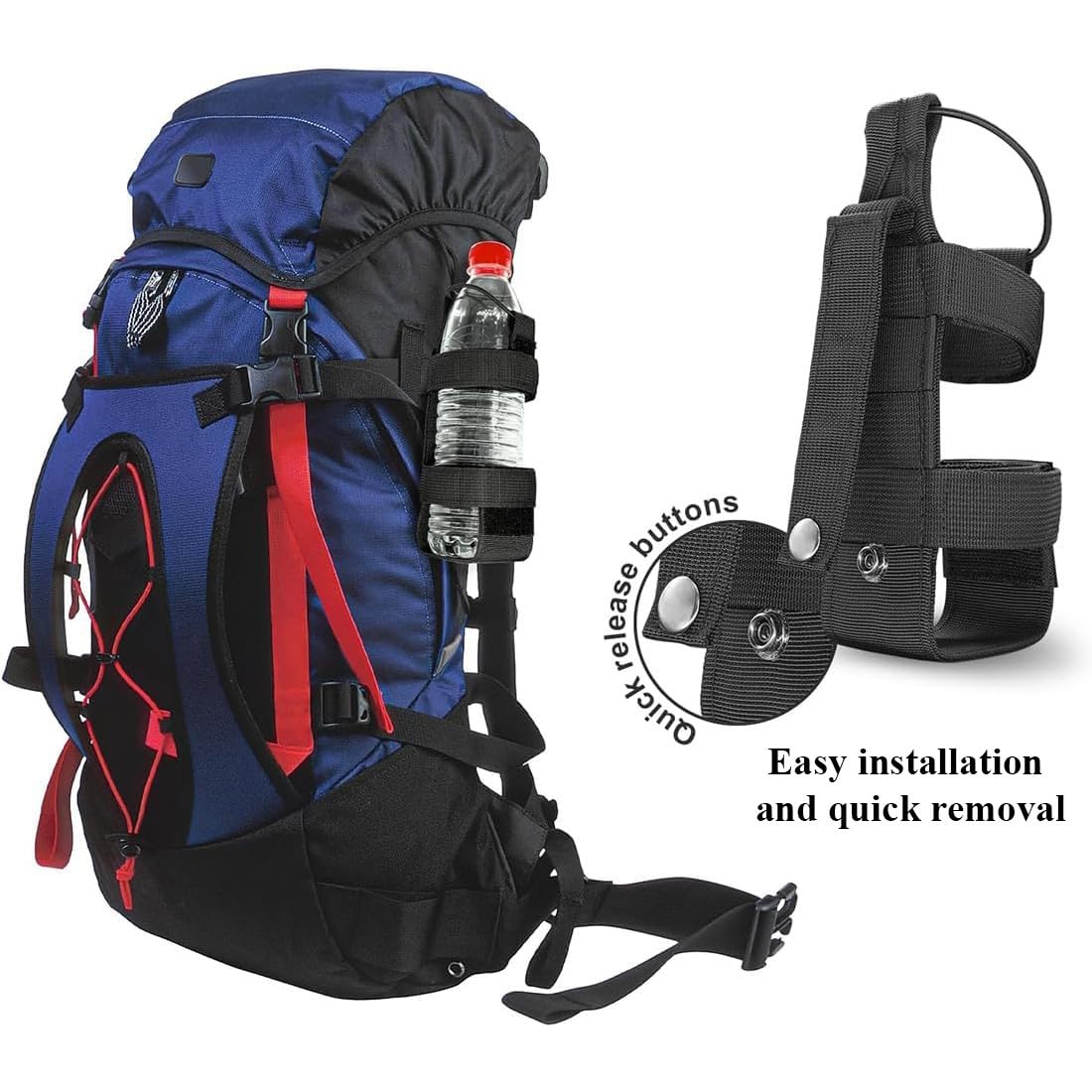 PLABBDPL Porte-Bouteille Nylon Tactique - Ceinture Ou MOLLE, Réglable, Anti-Fuite Pour Rando/Camping