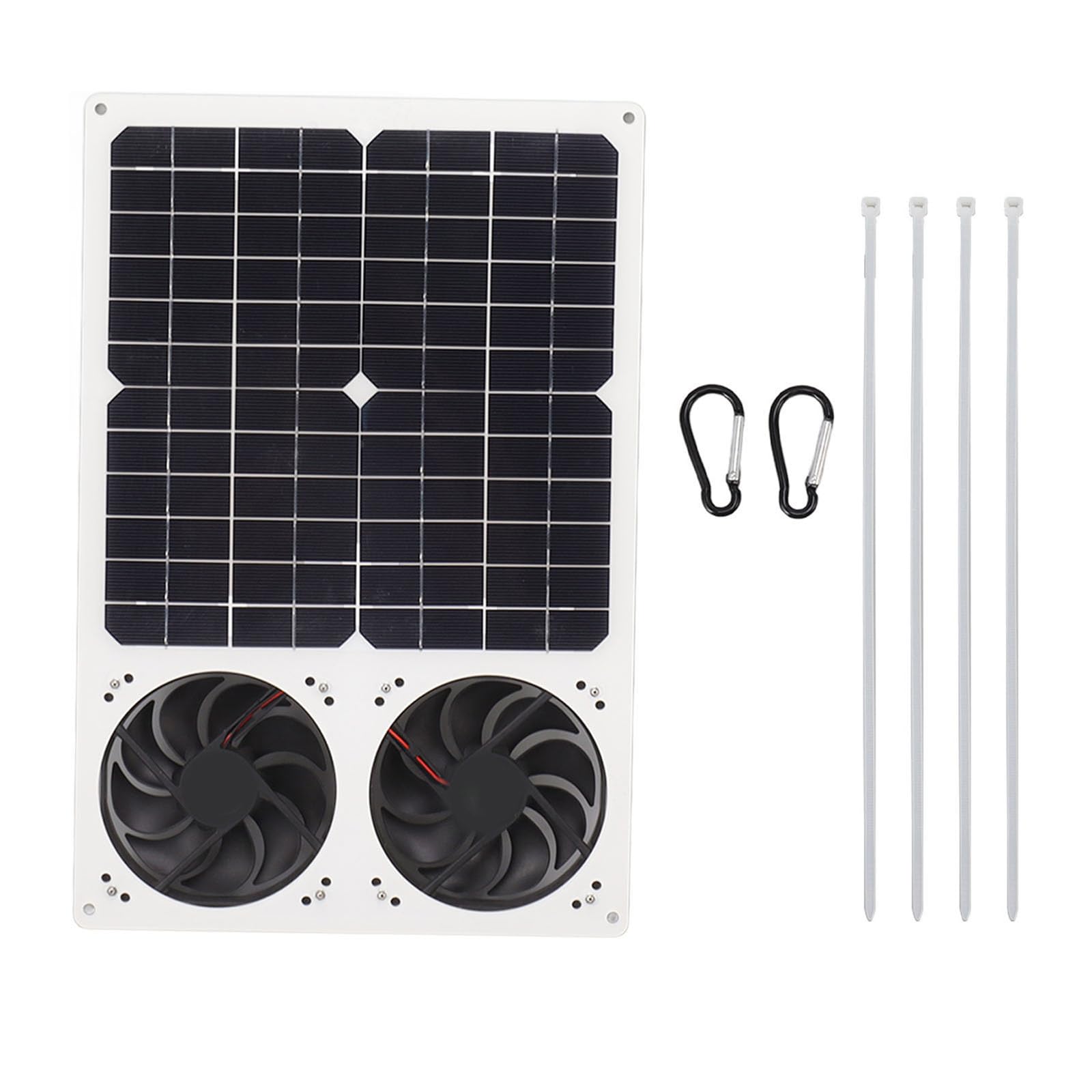 Jazuaiao Solar Panel Professional Solar Exhaust Fan Ventilation Shed Fan for Toilets Pet House Enduring Adjustable High Efficiency Cooling Chicken