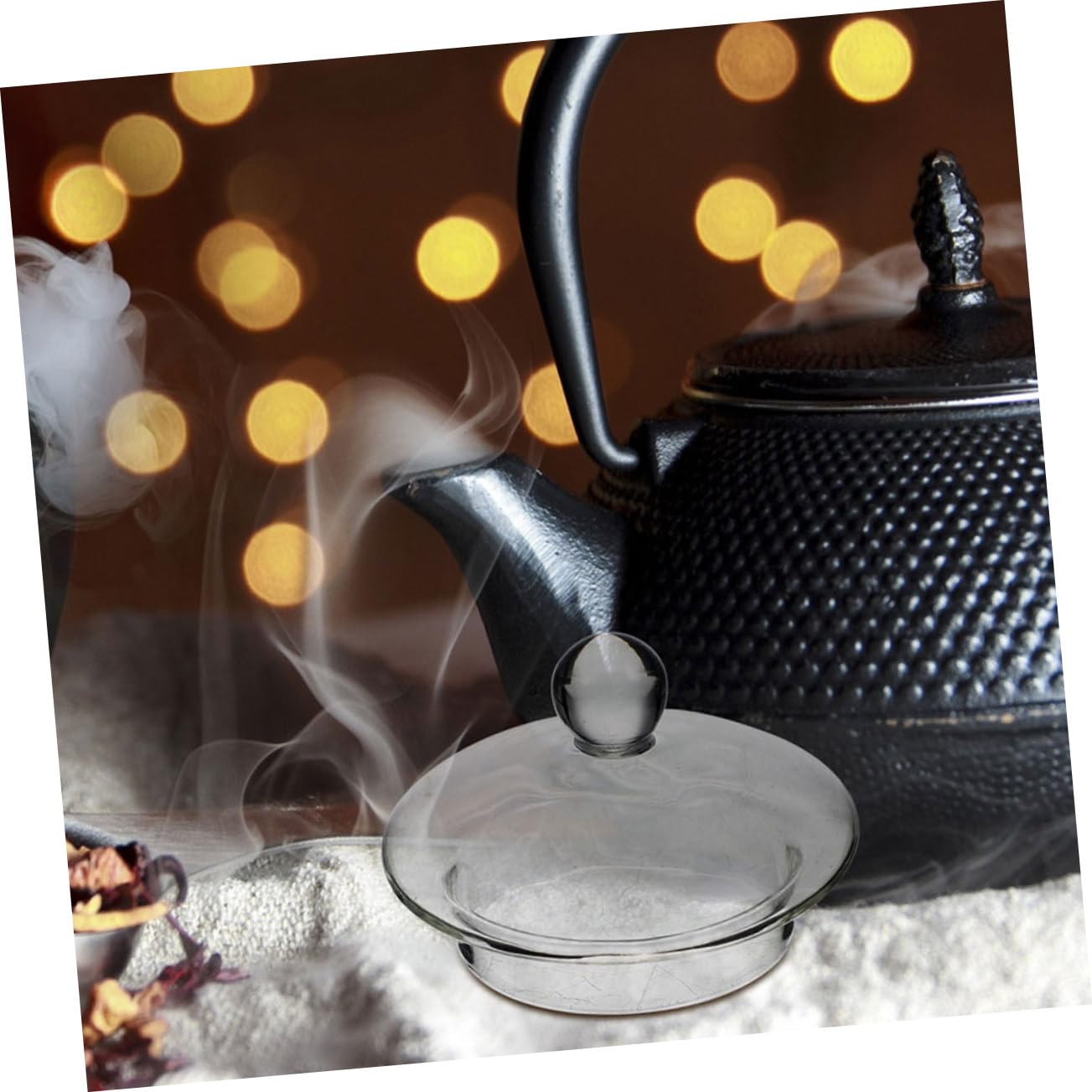 Cabilock Tapa De Tetera De Vidrio Reemplazo Para Tetera De Accesorio Decorativo Tapa Transparente Para Té Para Uso Familia Y Camping