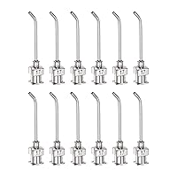 Vista 7 de HARFINGTON 12 agujas dispensadoras, calibre 14, punta roma, de acero inoxidable, 45 grados, con conector Luer Lock para cartuchos de tinta