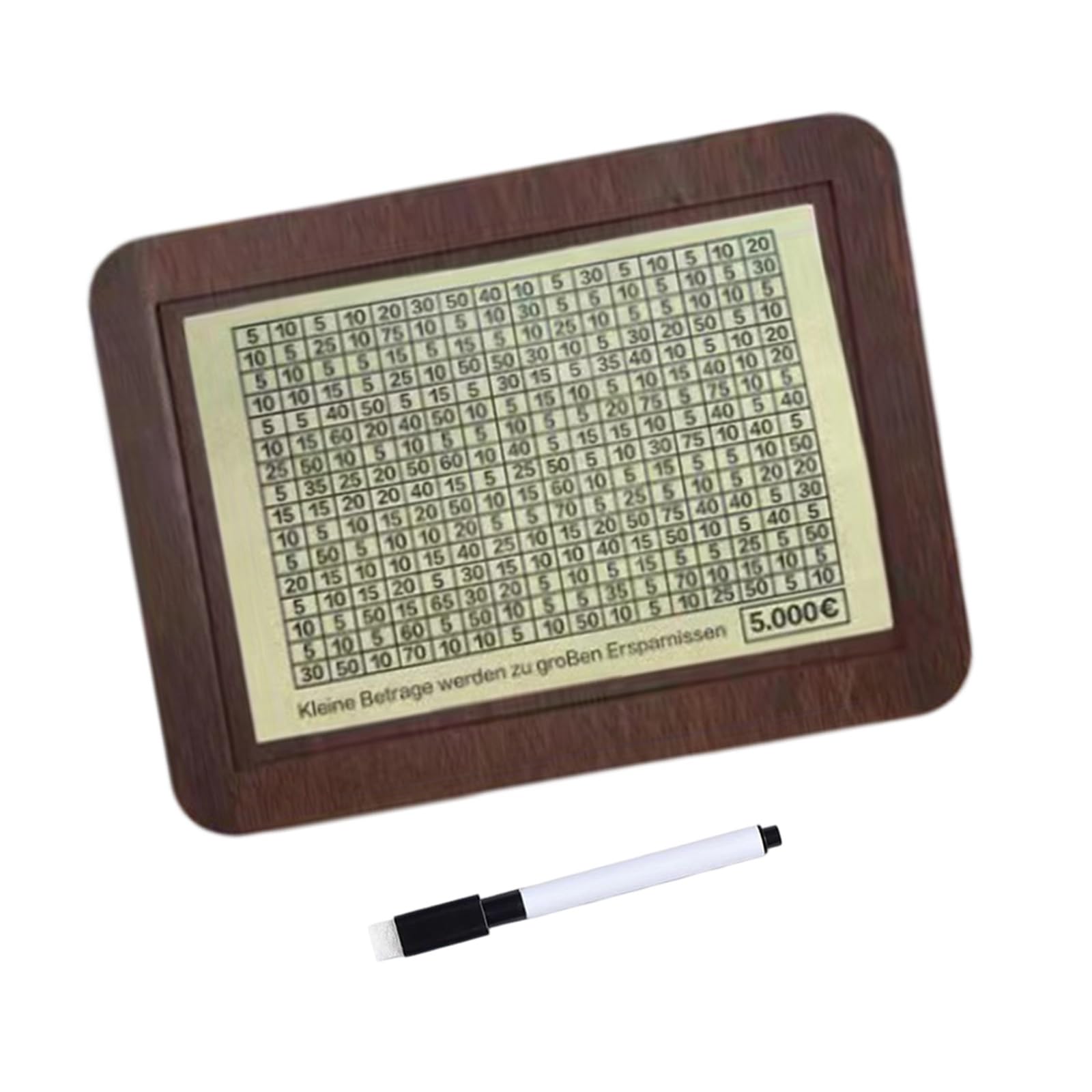 Carotoe 5000 Educational Piggy With Digital Counter And Pen To Track Money Goals For Adults Wooden Saving Jar