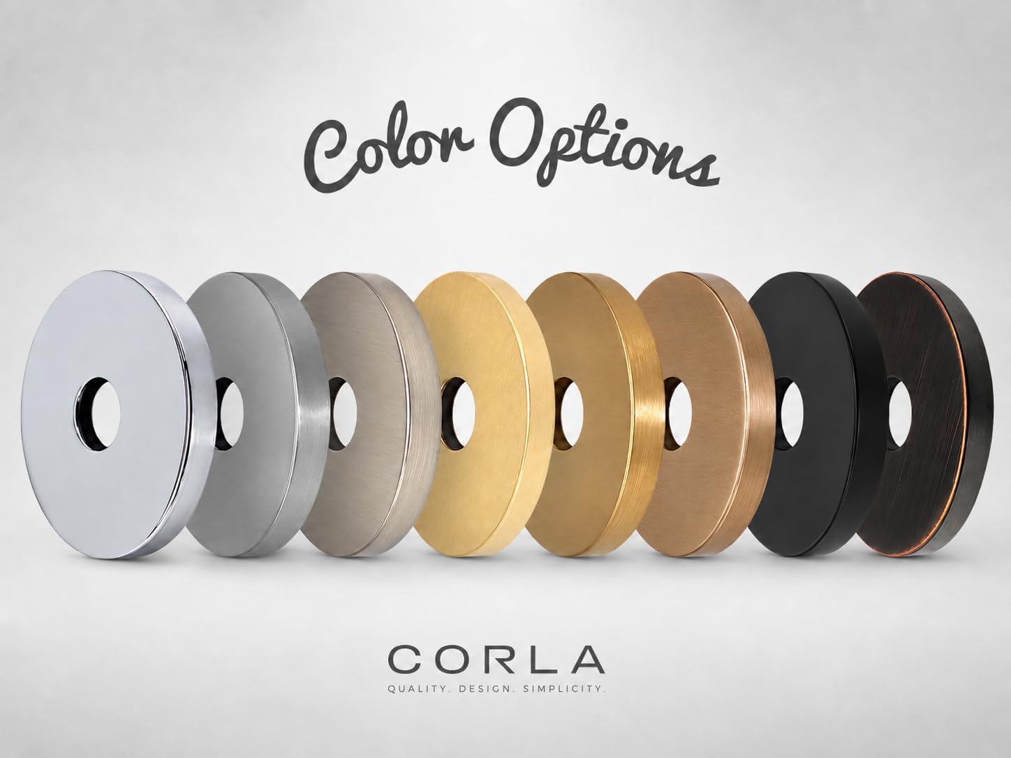 Corla 4" Modern Oversized Shower Arm Flange | Universal Replacement Escutcheon Cover Plate (Brushed Gold)