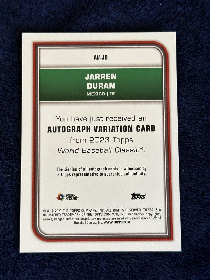 Amazon.co.jp: Topps 2023 WBC メキシコ代表 ジャレン デュラン サイン