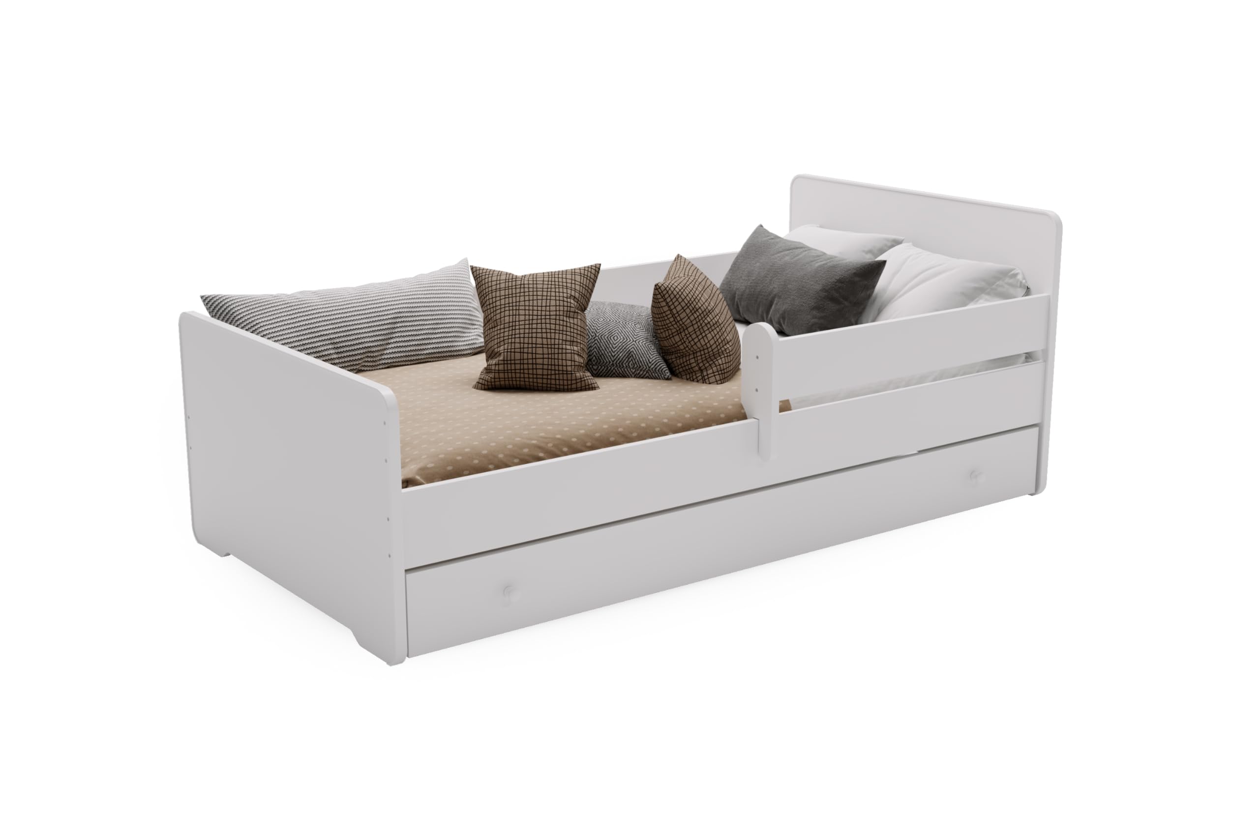 Kobi Cuna MAX | 140 x 70 | con cajón, colchón, Estructura, Cama para una niña y un niño | para habitación Infantil | (140 x 70)