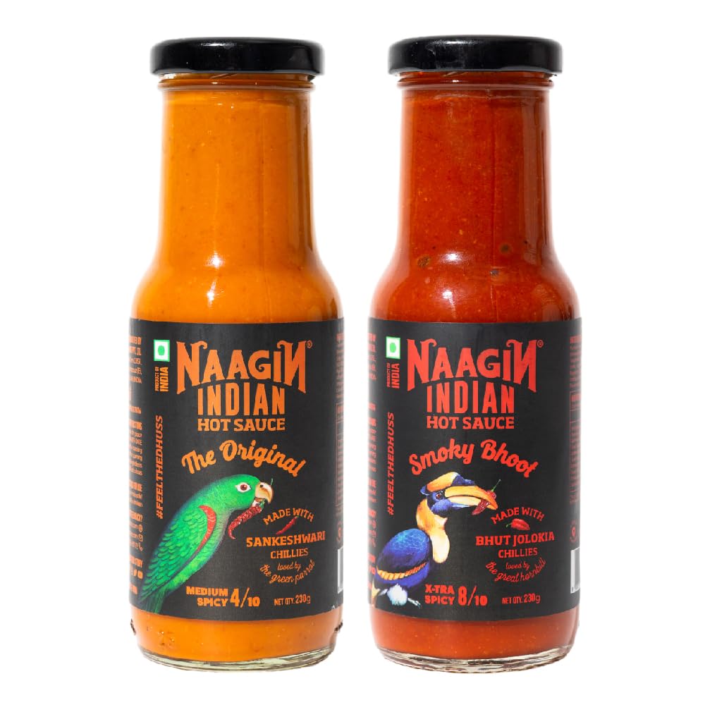 NAAGIN - Indian Hot Spicy Chilli Sauce The Original & Smoky Bhoot (Pack of 2, 230gm Each) (B08N6SSGZX) Amazon Price History, Amazon Price Tracker