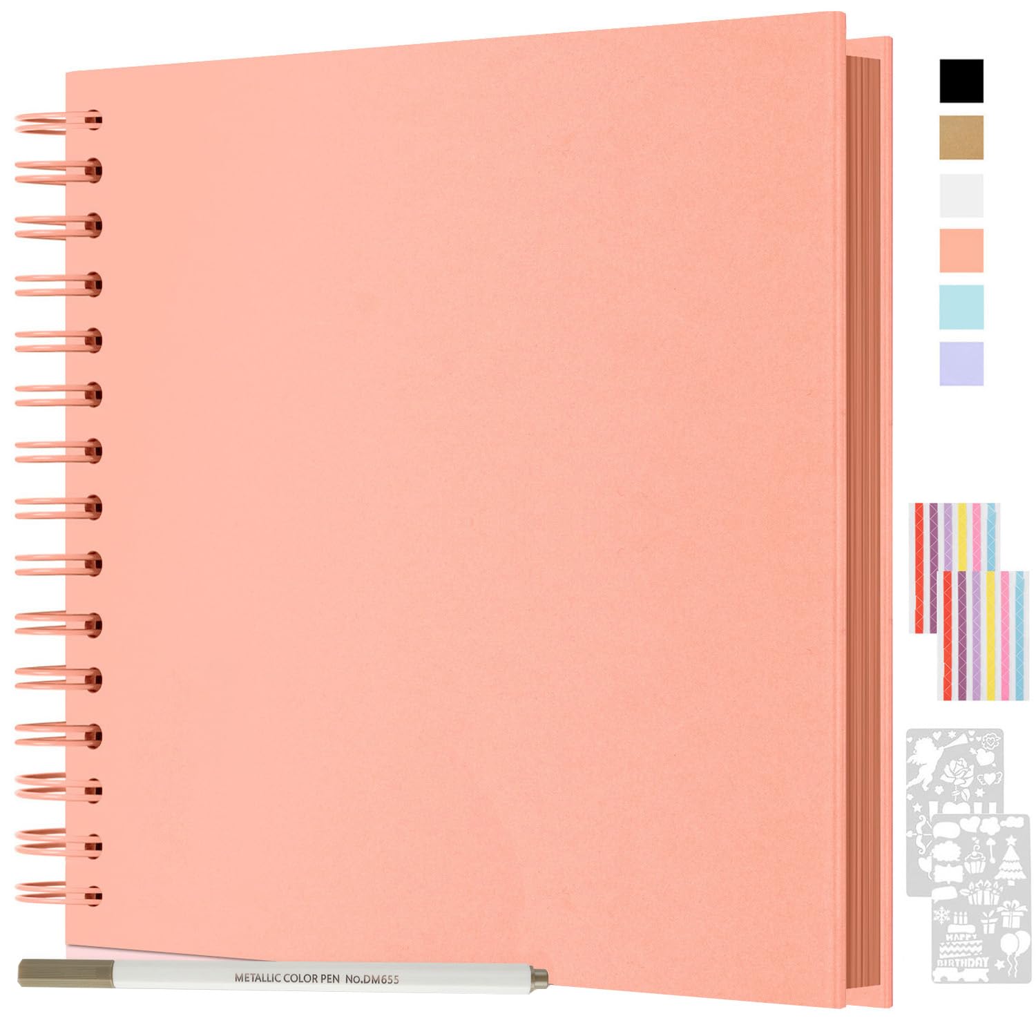 JAECU DIY Spiralalbum Scrapbook Album Fotoalbum zum Selbstgestalten und Einkleben