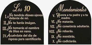 Plaque LOS DIEZ MANDAMIENTOS - Made in USA