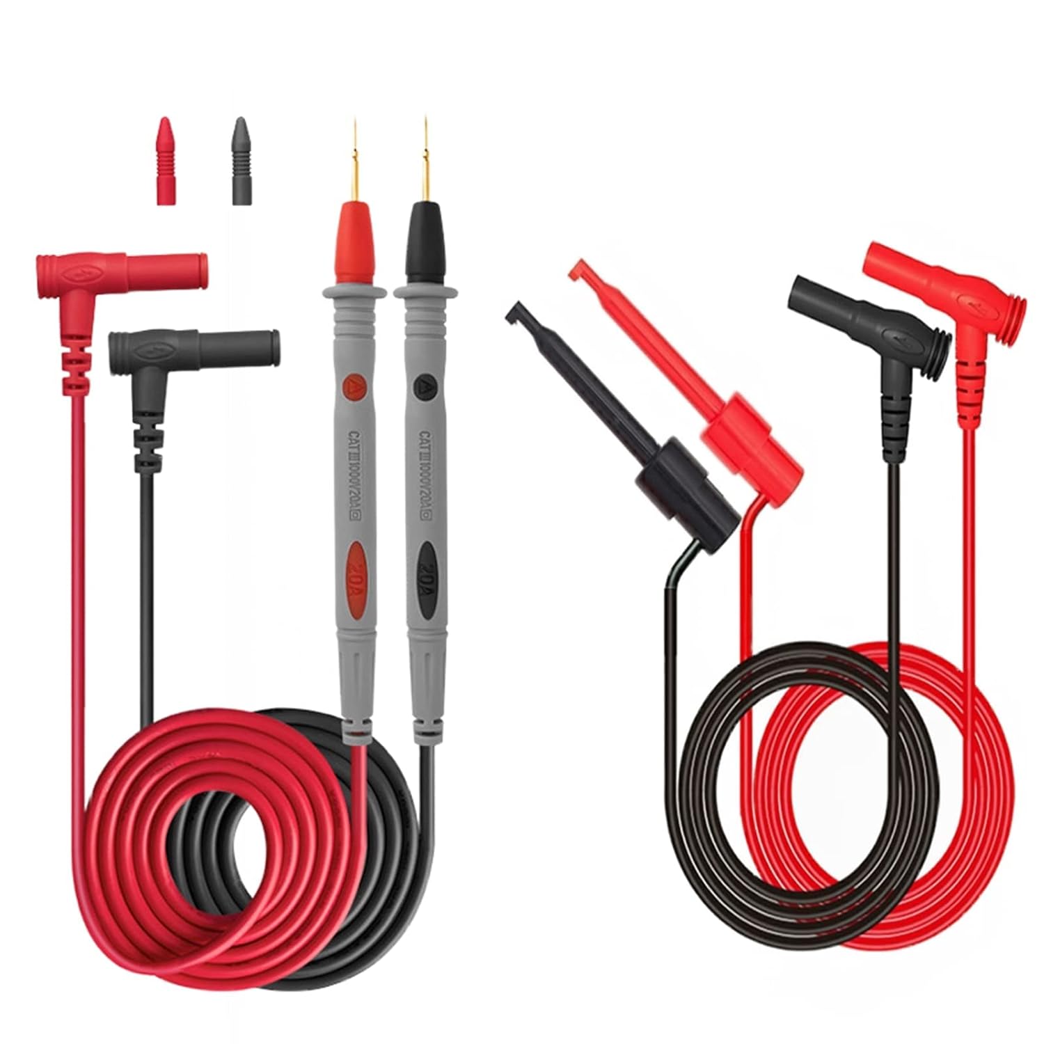 Multimeter Test Leads Kit，Test Probes 1000V 20A, 4mm Banana Plug Test