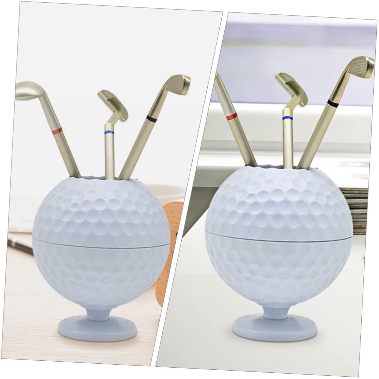 VILLCASE 3sets Portapenne Golf Decorazione Scrivania Per e Casa Per Appassionati Golf Organizer Per Penne e Idea Per Compleanni e