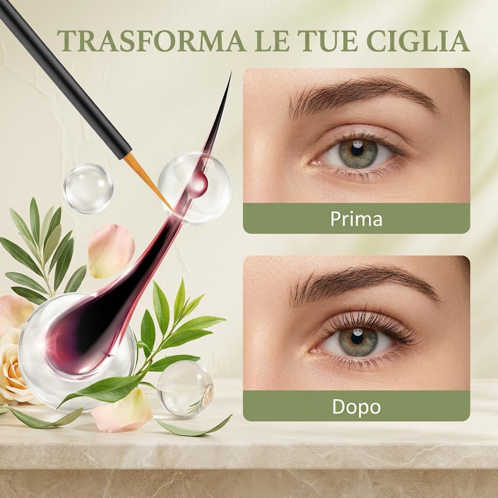 Glowsty Lashes Siero Ciglia/Lash By Marya Siero Ciglia London Rosa 2.0—Trattamento Ciglia Delicato Con Ginseng Swertia Japonica E Vitamina B2 Per Un Aspetto Più Folto E Ordinato Ogni Giorno (1 pezzo)