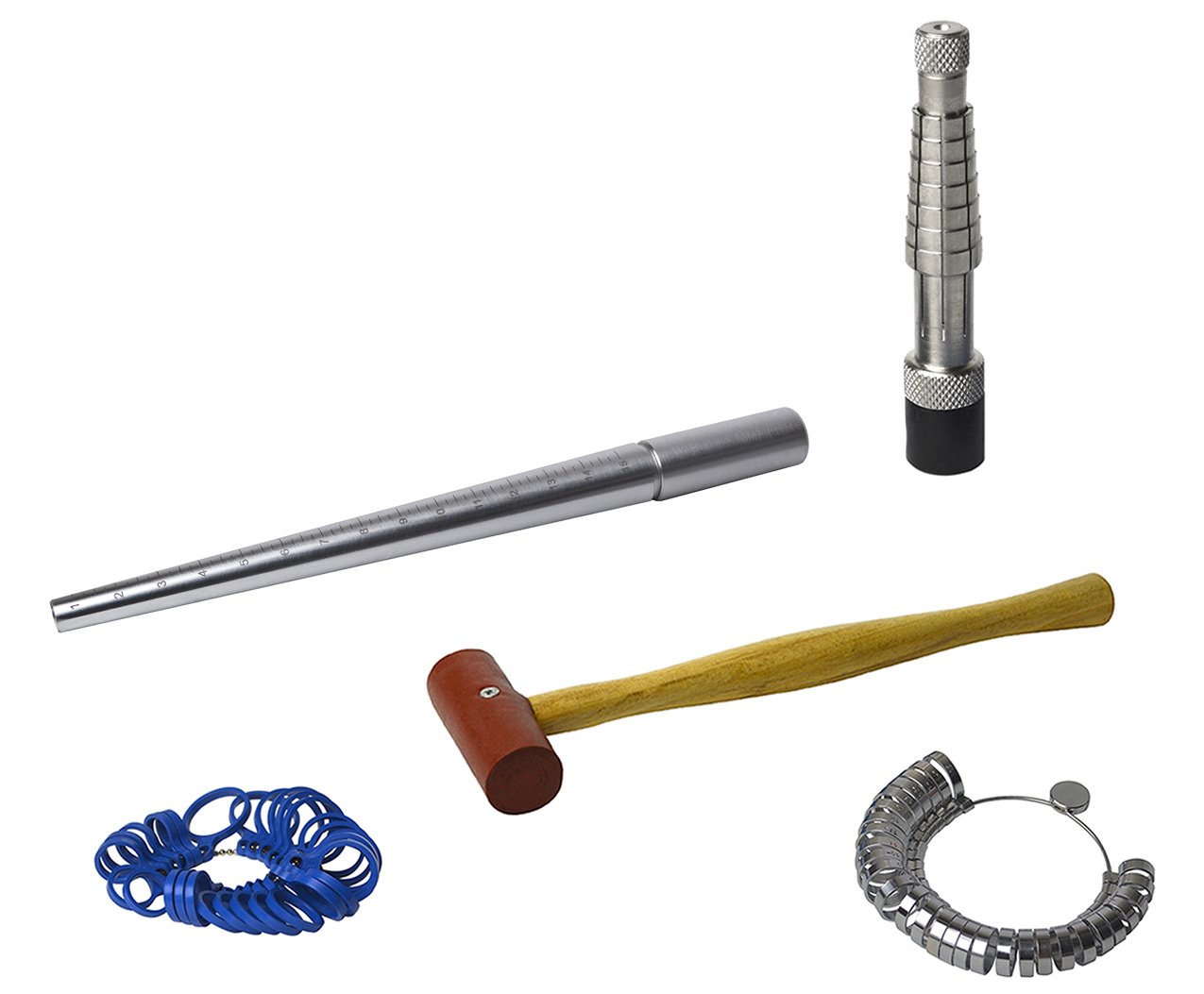Ring Sizing Kit w/Rathburn Ring Stretcher Mandrel Measuring Stick and 1