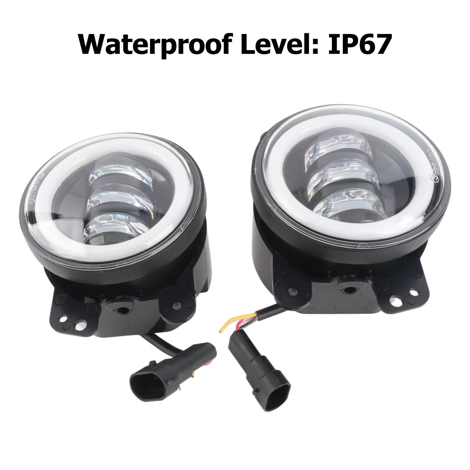 Fendinebbia LED da 3,5 pollici universale per auto e moto, super luminoso, IP67, con staffe di montaggio, adatto a veicoli 12V/24V