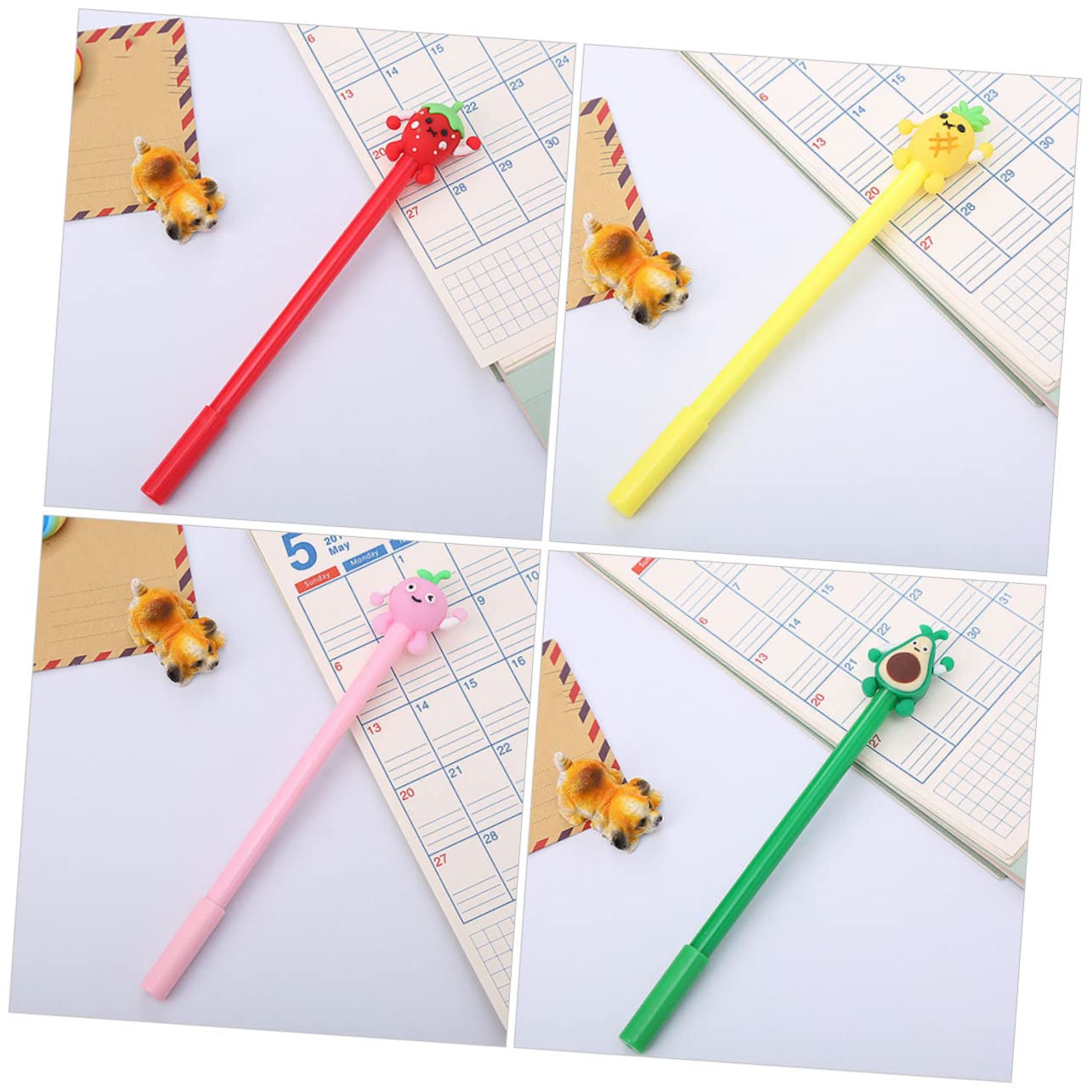 Tofficu Lot de 5 Stylos Mignons pour Garçons Et Filles Stylos Gel pour Prise de Notes Fournitures Scolaires de Style Mixte Pièces X 5
