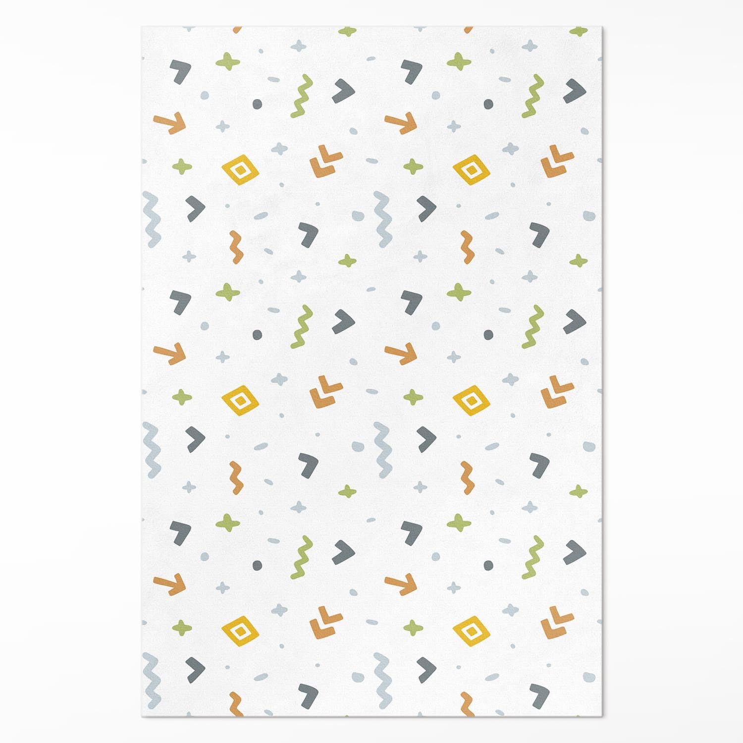 Tapis en vinyle 140x210 cm rectangulaire Floorart Design Icônes Pastel