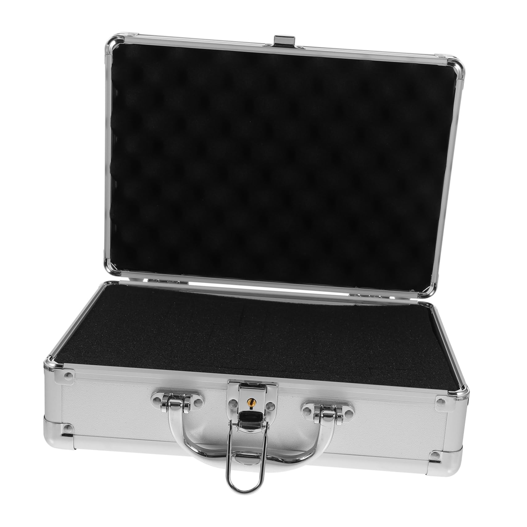 HemoblloSuitcase Toolbox Metal Case Men Briefcase Aluminum Alloy Briefcase Tool Case for Men Small Briefcase Portable Workstation Briefcase Aluminum Briefcase Man Password Cotton Key Lock