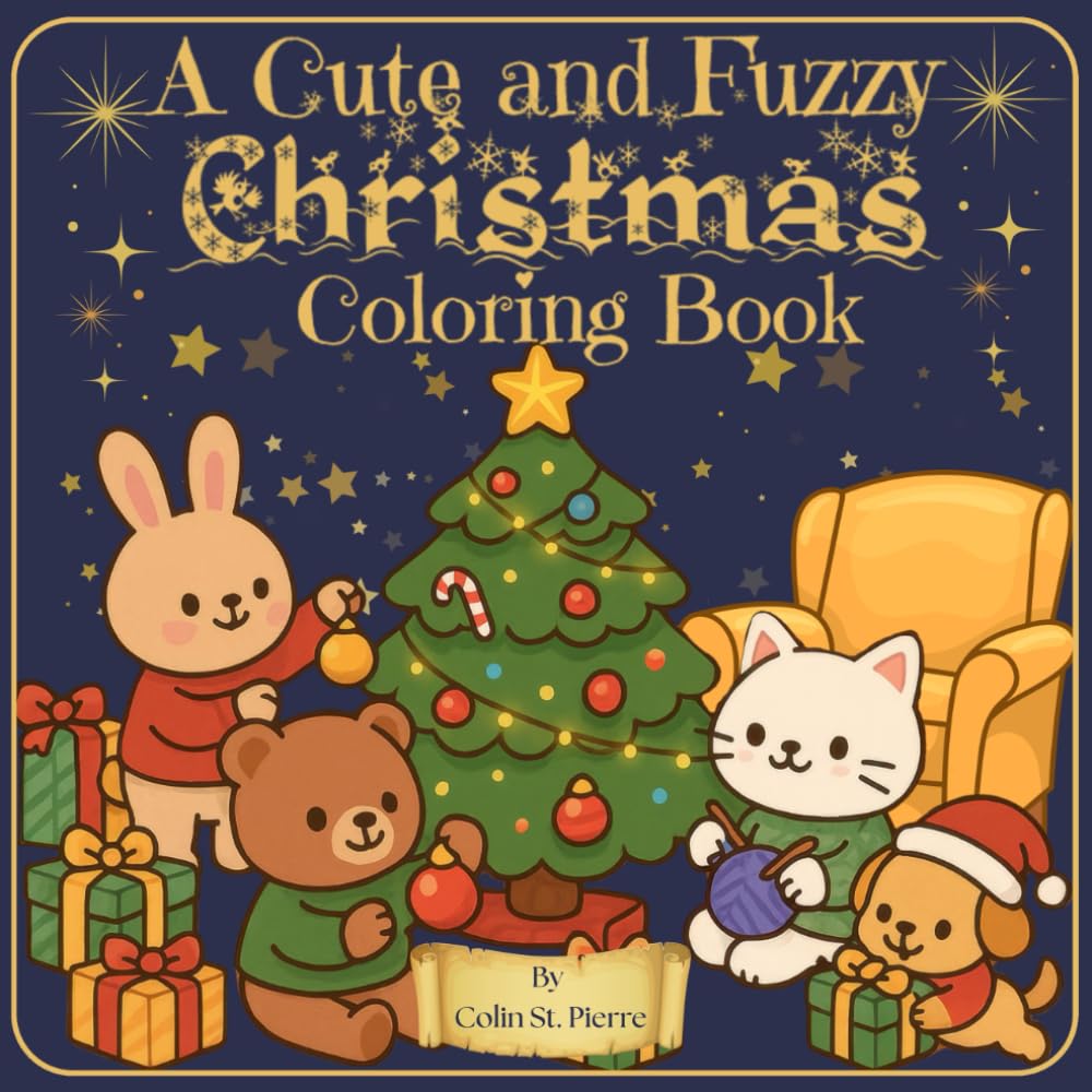 A Cute and Fuzzy Christmas Coloring Book